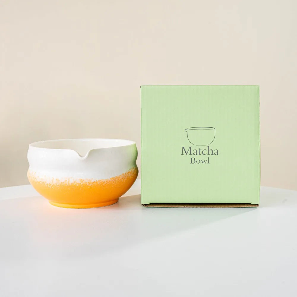 Keramik Matcha Schale – Handgefertigtes Design mit Ausguss