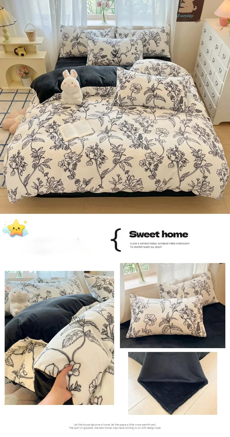 Modern bunter Fleece-Bettbezug 200x230cm aus Polyester im Schlafzimmer