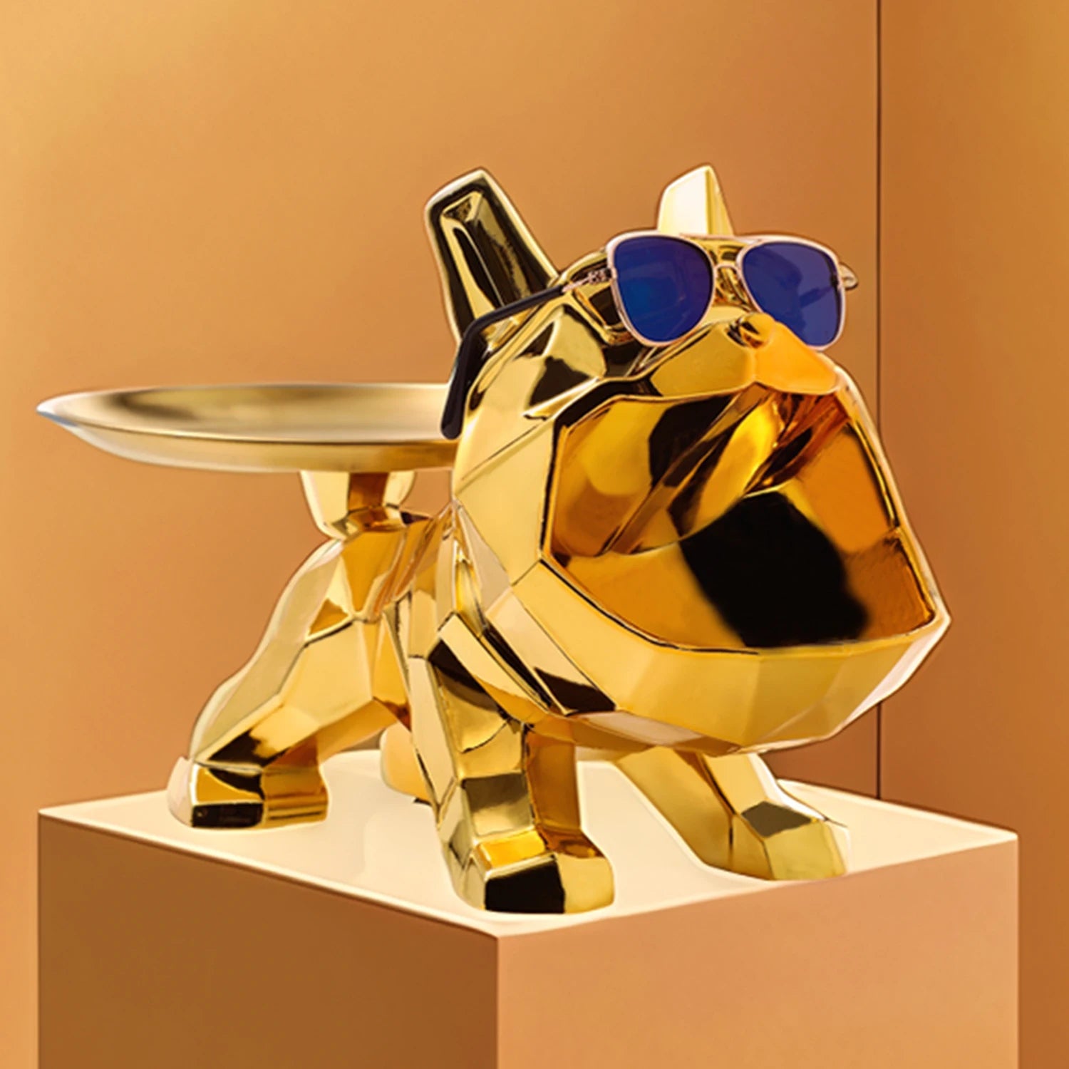 Harz Bulldogge Skulptur – Moderne Kunst Lagerung