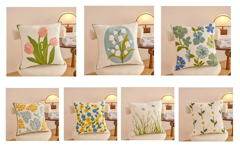 Bestickter Kissenbezug – Handmade Design – 450mm