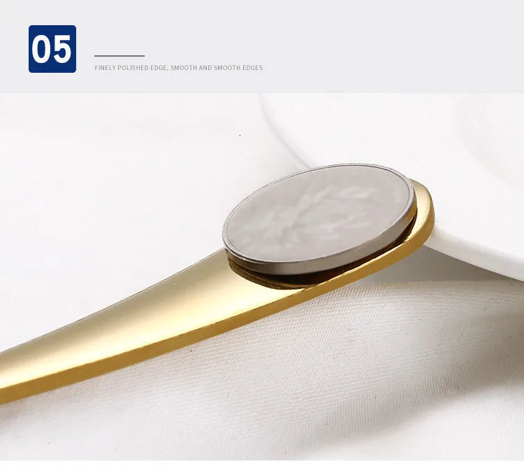 Luxus Besteckset – Gold Edelstahl – 5-teilig