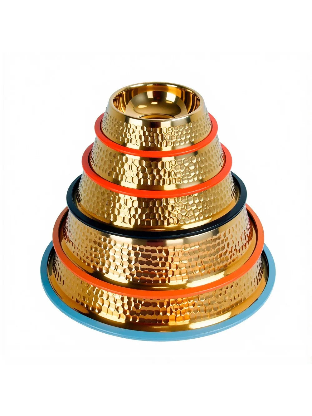 Goldbeschichteter Napf – Edelstahl Design – Grosses Volumen