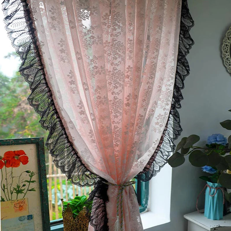 Vintage Spitzenvorhänge – Elegantes Sheer – Schlafzimmer 140x240cm