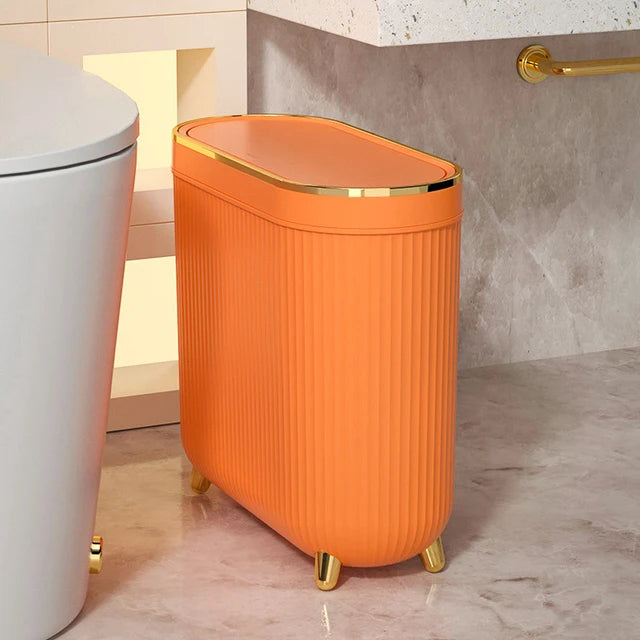 Luxuriöser Goldener Abfalleimer – Modernes Design mit Deckel