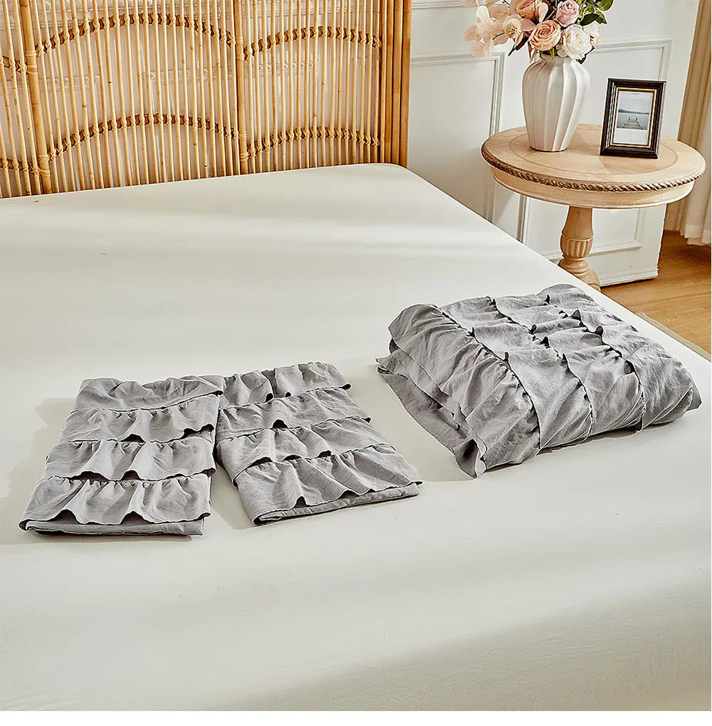 Bettdeckenbezug Set – Rüschen-Prinzessin – Verschiedene Grössen