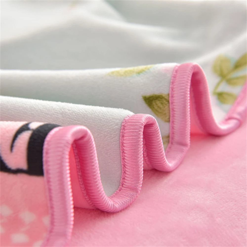 Gedrucktes Flanell-Bettwäscheset – Blumen Fleece – 220x240 cm
