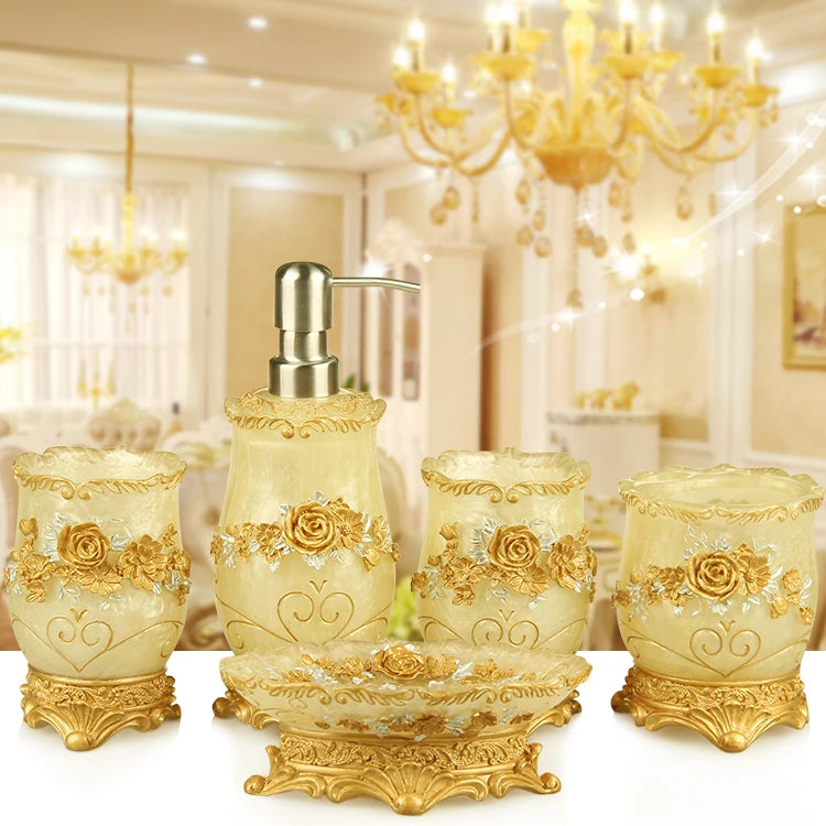 Harz Badezimmer-Set – Elegantes Europäisches Design