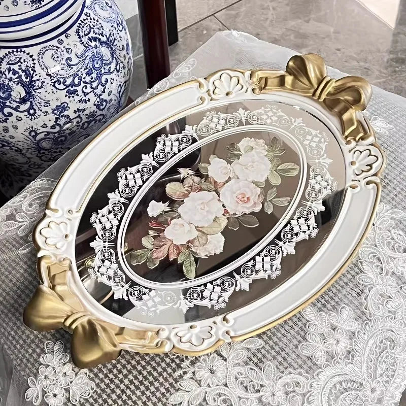 Vintage Hauchdünne Tablett – Europäisches Design – 41x28cm