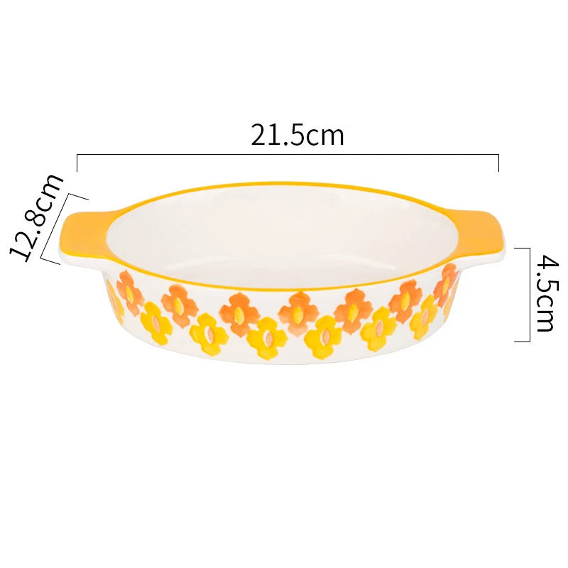 Keramik Backform – Blumen, Oval/Rechteck – Vielseitig