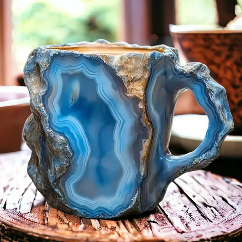 Mineral Crystal Kaffeetasse – Modernes Harzdesign 400ml