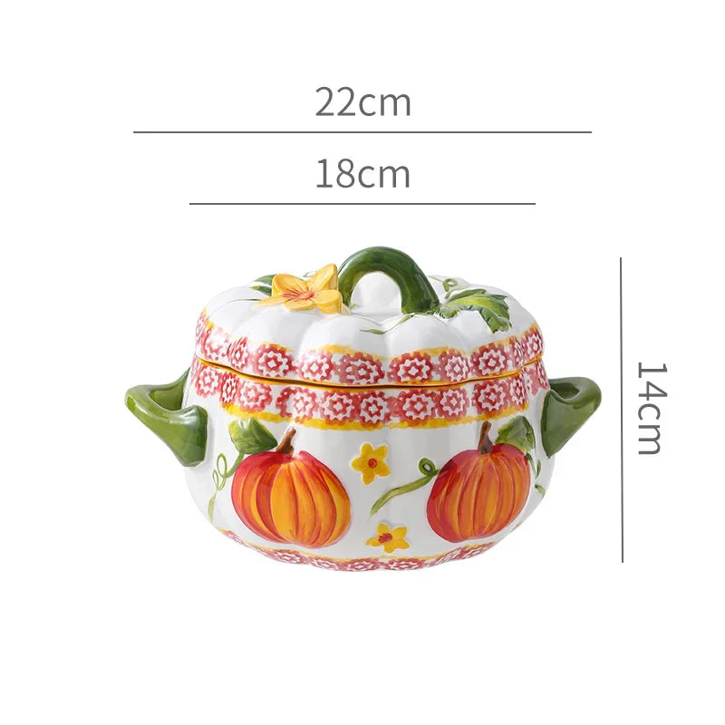 Keramikschüssel – Doppelgriff & Deckel – Vielseitiges Design