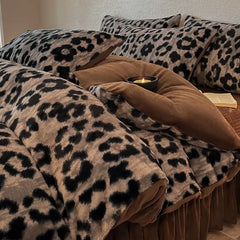 Samt-Bettwäsche-Set – Winterwärme – Doppel Queen Grösse