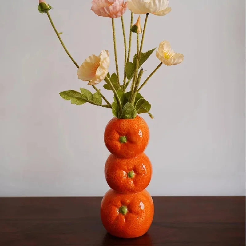 Fruchtförmige Vase – Keramik Vintage – Zitrone 12x4x10cm