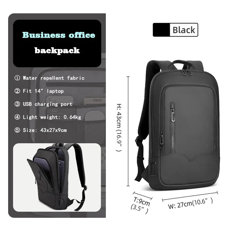 Rucksack – Wasserdichtes Oxford – USB-Laden 15.6 Zoll
