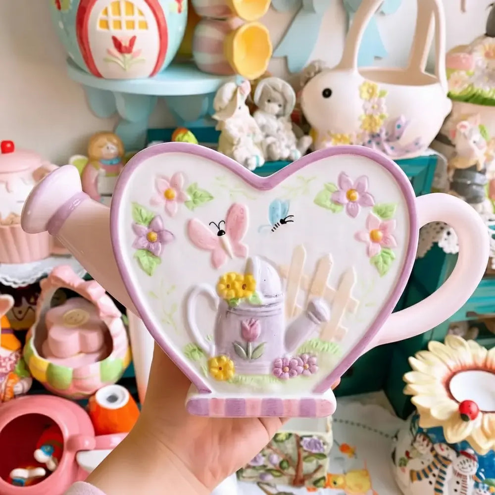 Buntes handgezeichnetes Geschirr aus Keramik mit 3D-Relief, Farbe: Marmoriert