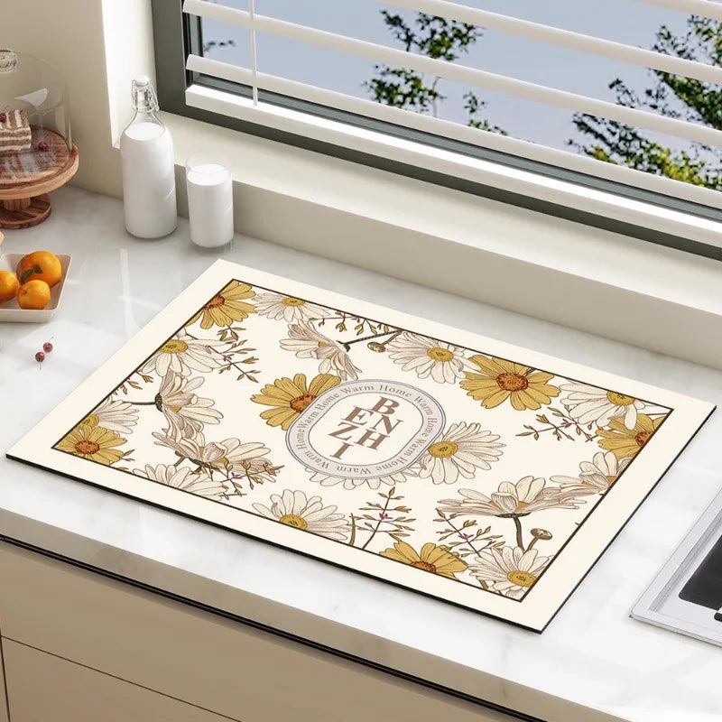 Diatom-Matte – Modernes Gummidesign – 40x60cm