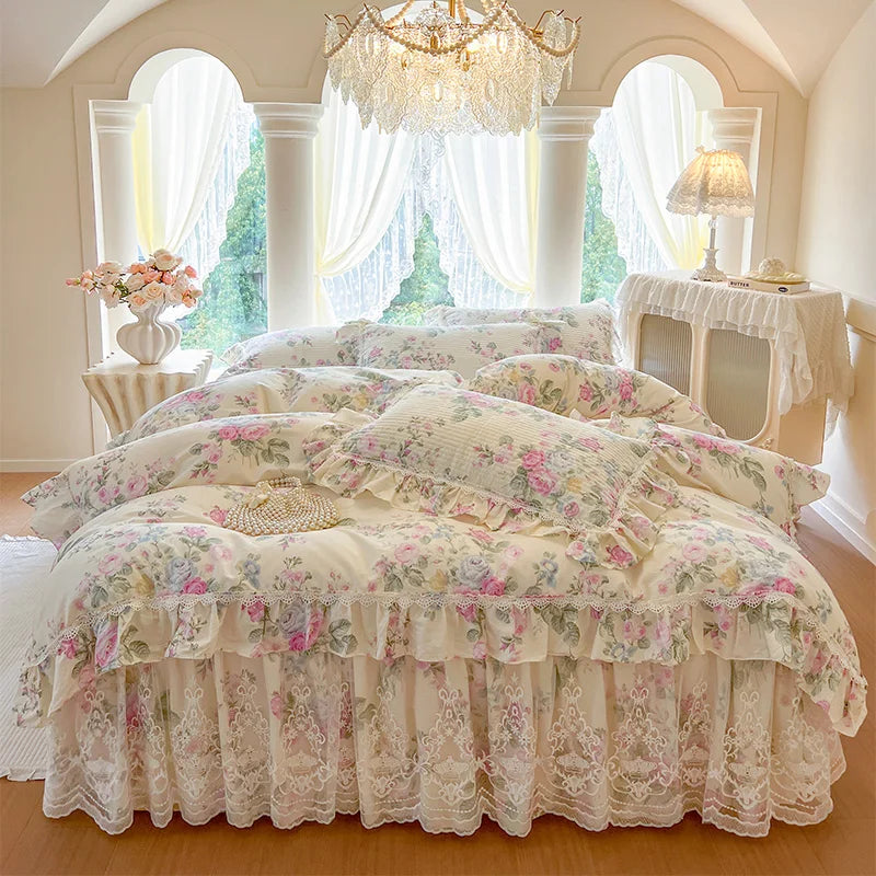 Bettbezug Set – Koreanischer Prinzessinnenstil – 100% Baumwolle