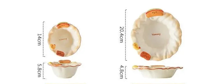 Keramik Schale – Cartoon Design 5.5-Zoll