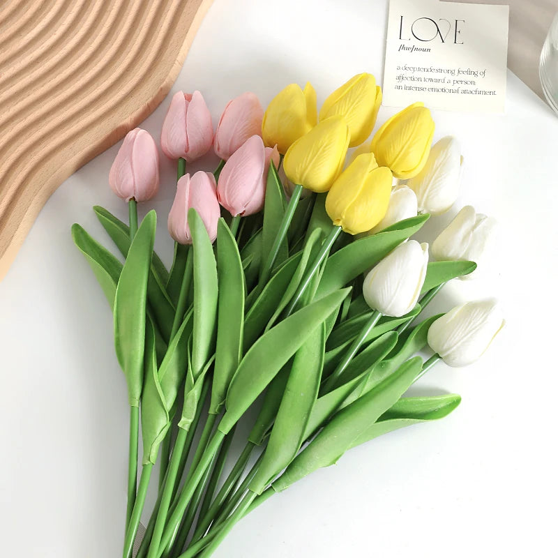 Tulpen Kunstblumenstrauss – Real Touch Schaum – Deko