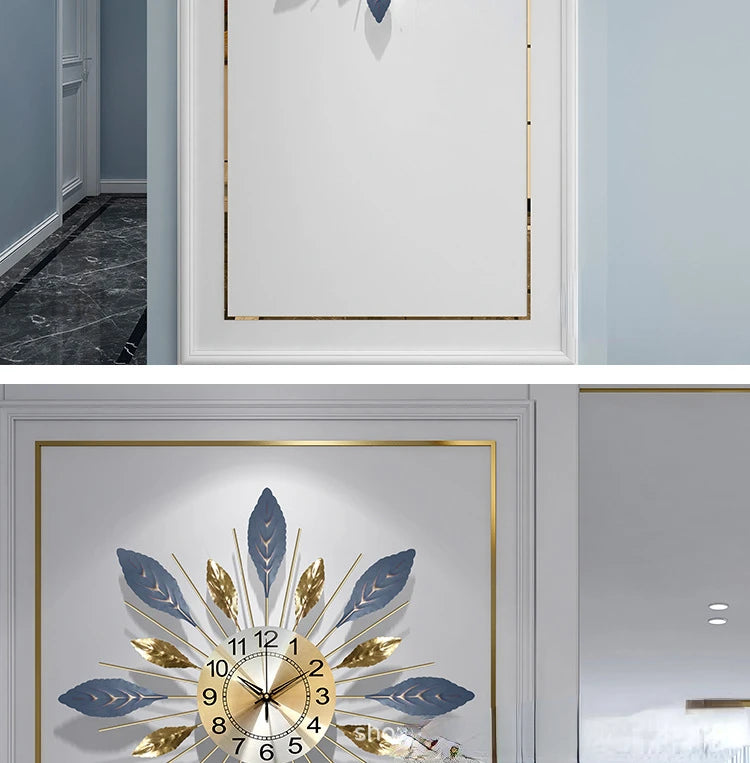 Wanduhr Kunst – Nordisch Stil für Wohnzimmer