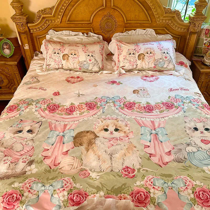 100% Baumwolle Bettdeckenbezug – Cartoon Prinzessin Stil – Twin, Queen, Double