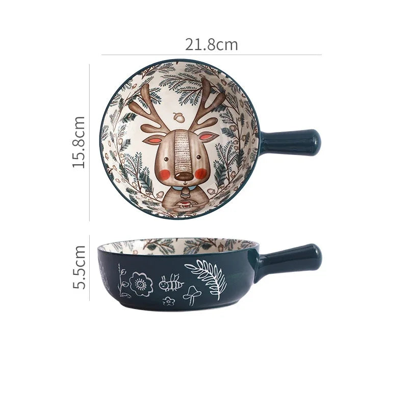 Cartoon-Keramikschale – Töpferhandwerk – Mikrowellensicher