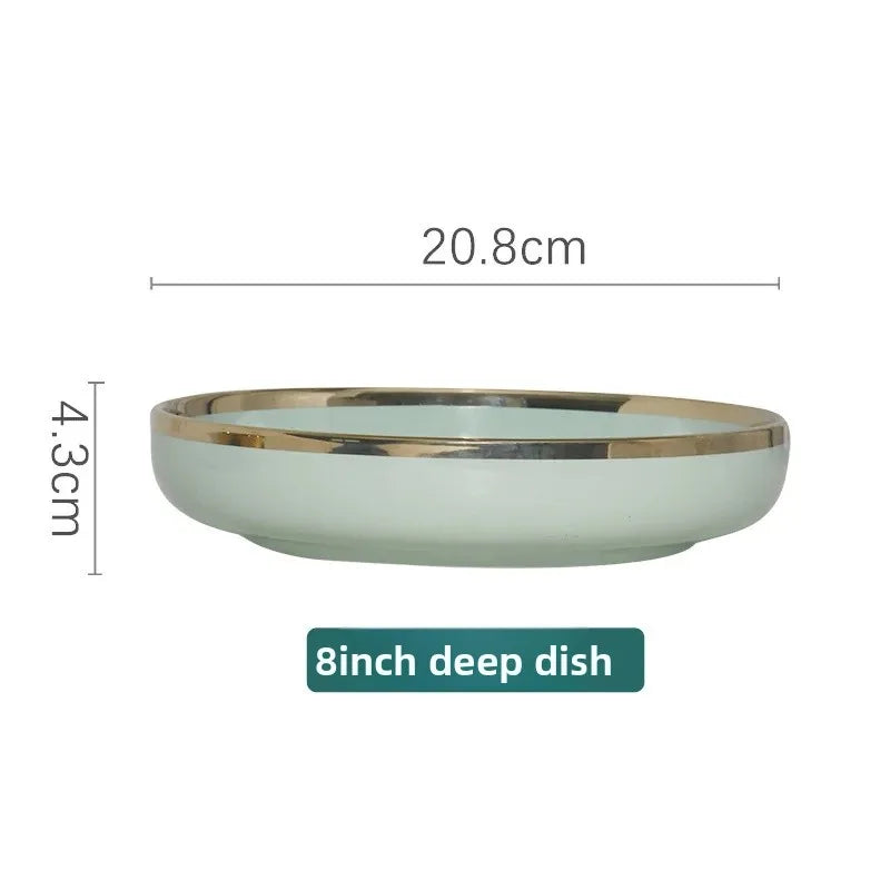 Nordisches Keramikgeschirr – Elegantes Design mit Goldrand