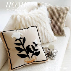 Nordisch bestickter Kissenbezug, Polyester-Baumwolle, Farbe: Verschieden, Grösse: 45x45cm