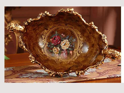 Vintage-Resin-Obsttablett – Elegantes Design – 41x25x11cm