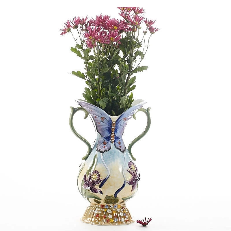 Orchideen Keramikvase – Pastoral Stil 22.8X16X33CM