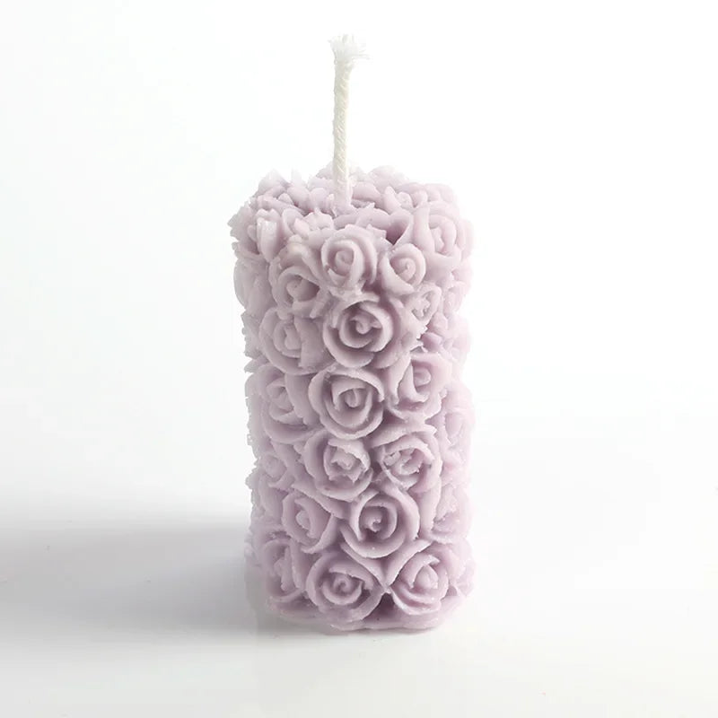 Duftkerze Rose – Handgemacht Sojawachs-Blume