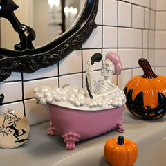 Halloween Deko Skelett - Badewannen-Ornament aus Harz