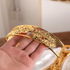 Snacktablett – Metall Blumendesign – 46cm