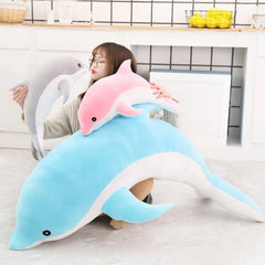 Delfin Plüschkissen – Weiches Plüsch & Baumwolle, 30-140cm
