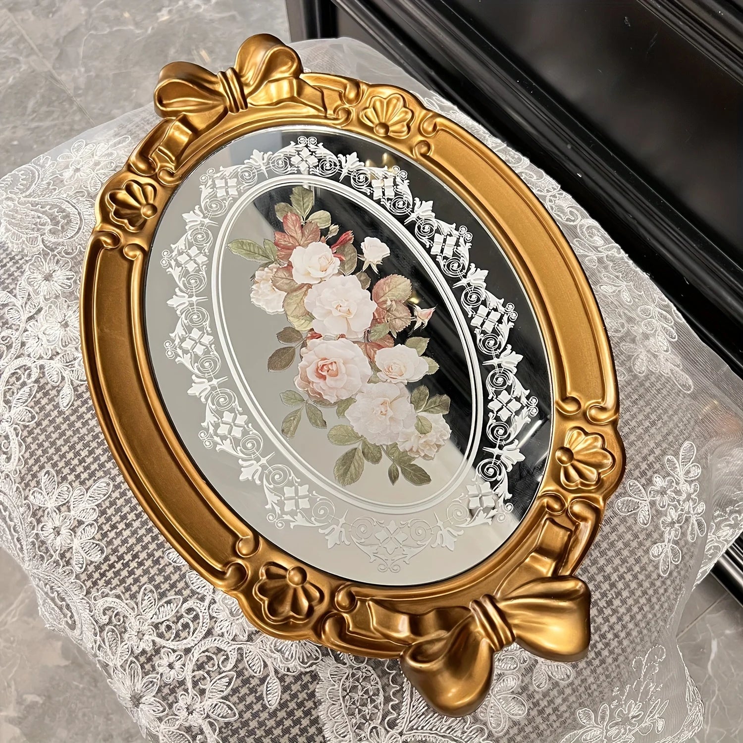 Vintage Hauchdünne Tablett – Europäisches Design – 41x28cm