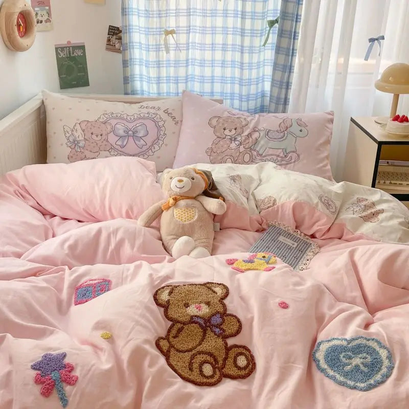 Niedliches Hunde Bettwäsche-Set – Einfaches Polyester – Queen Size