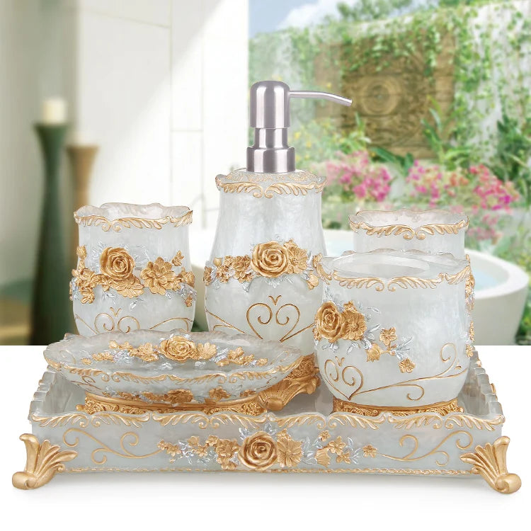 Harz Badezimmer-Set – Elegantes Europäisches Design