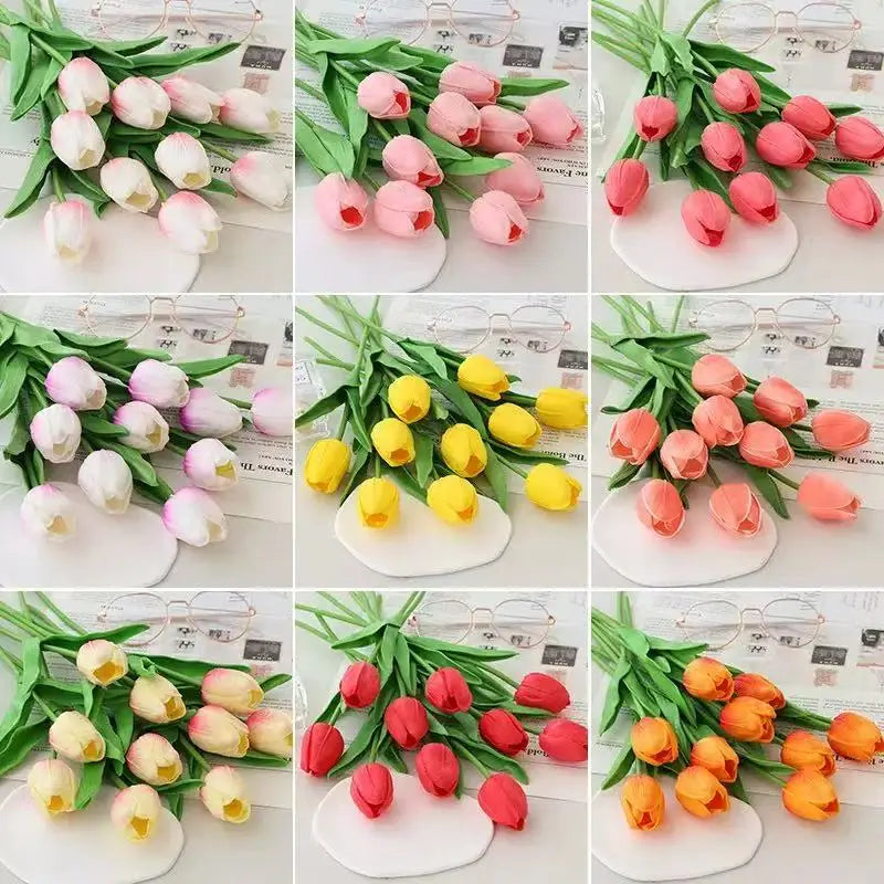 Künstliche Tulpen – PU Echt-Touch – 34cm für Zuhause