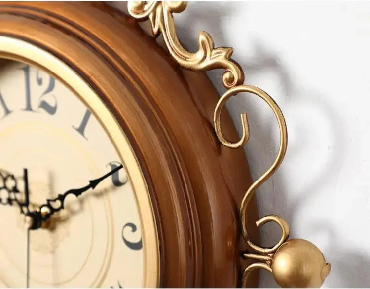 Wanduhr – Retro Metall Rund – Wohnzimmer Dekor