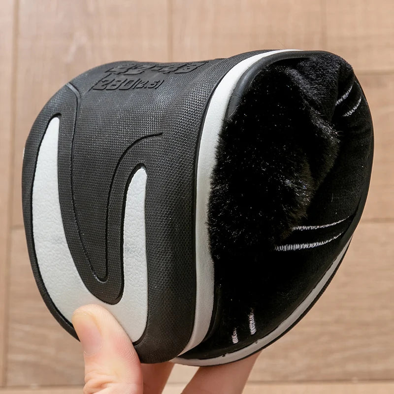 Flanell-Hausschuhe Herren – Britischer Stil, Memory Foam