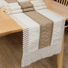 Tischläufer – Boho-Design aus Leinen – Grössenvarianten