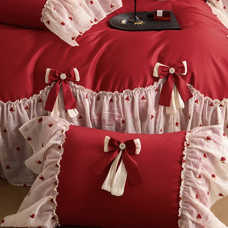 Luxus Baumwollbettwäsche - Prinzessinnenstil - King Grösse