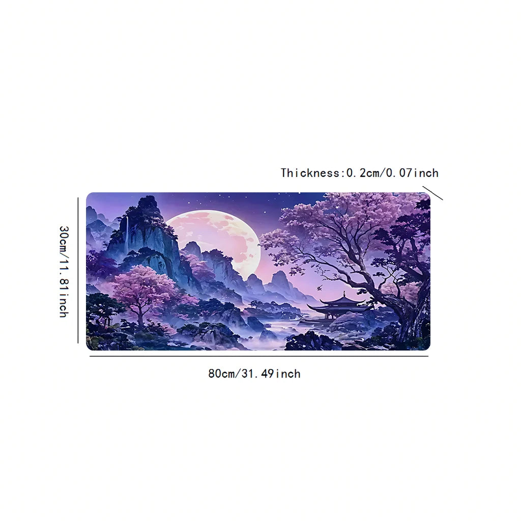 Tastatur- und Laptop-Unterlage – Fantasielandschaft – 900x400mm