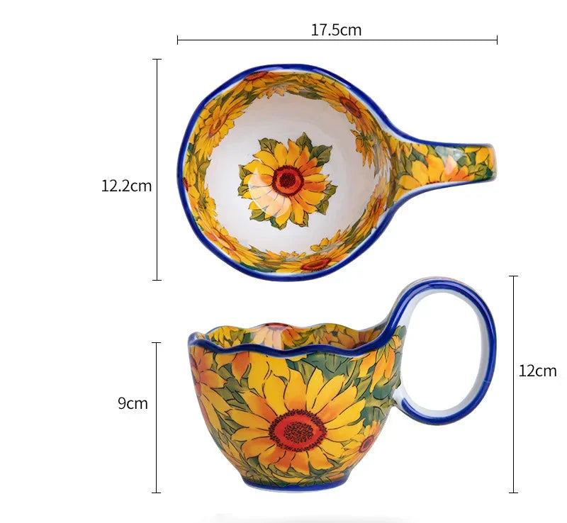 Keramik Kaffeetasse – Europäischer Stil mit Löffel