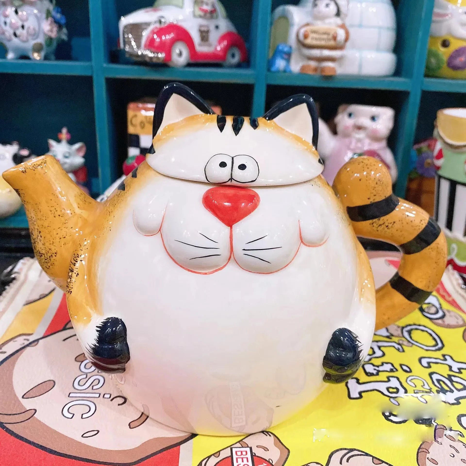 3D Relief Teller aus Keramik, handgezeichnet, mehrfarbig, ideal für Desserts