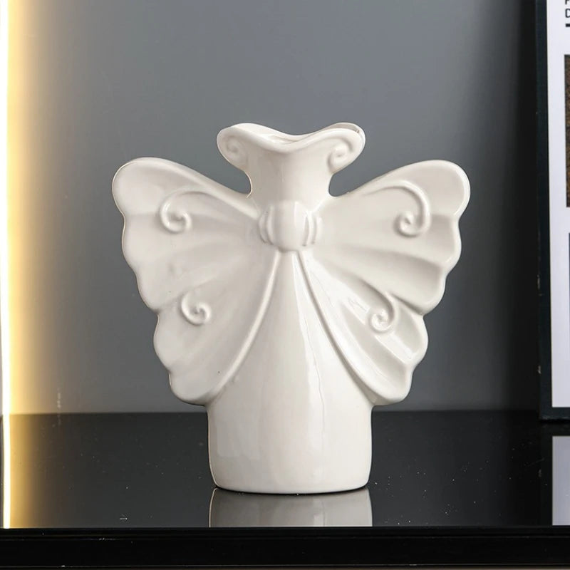 Keramik Schmetterlingsvase – Leichtes Luxusornament fürs Wohnzimmer