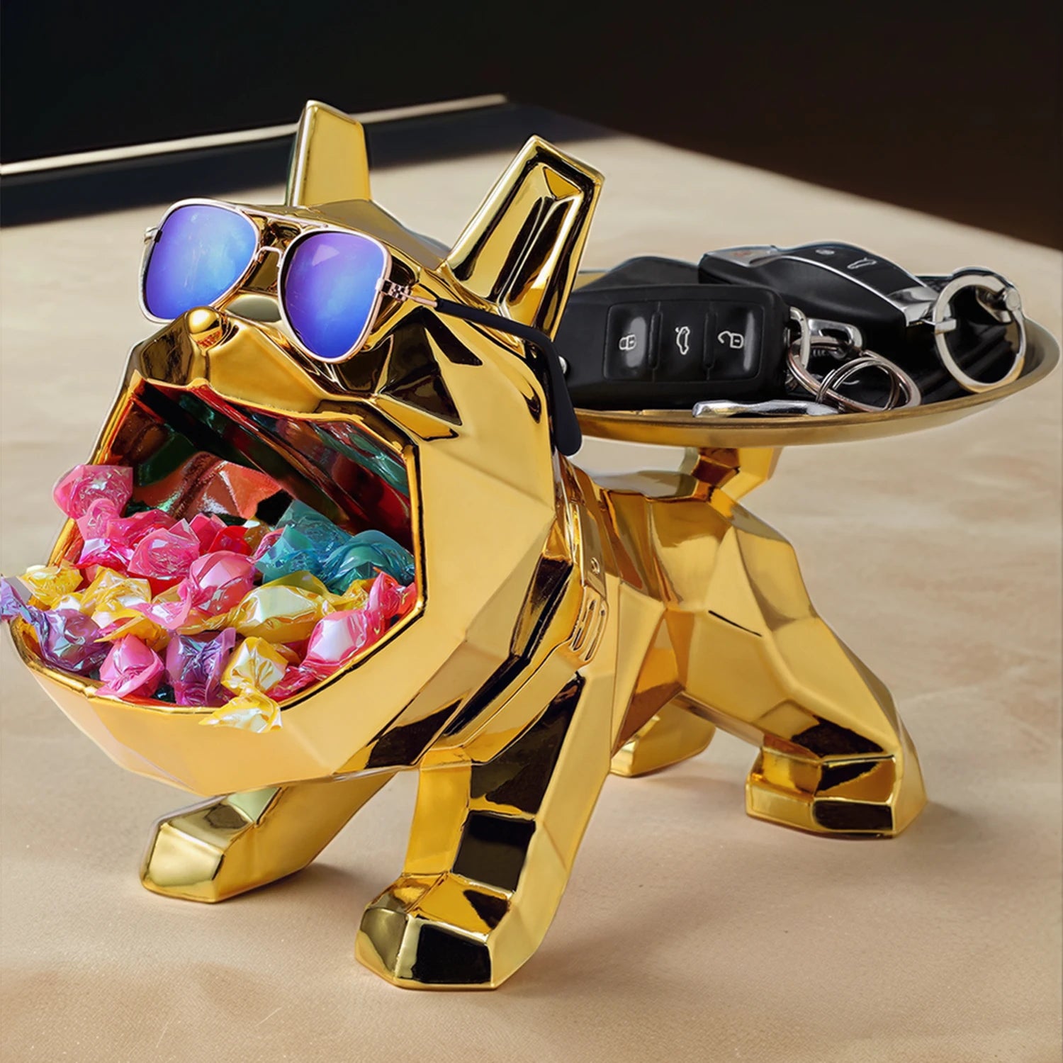 Harz Bulldogge Skulptur – Moderne Kunst Lagerung