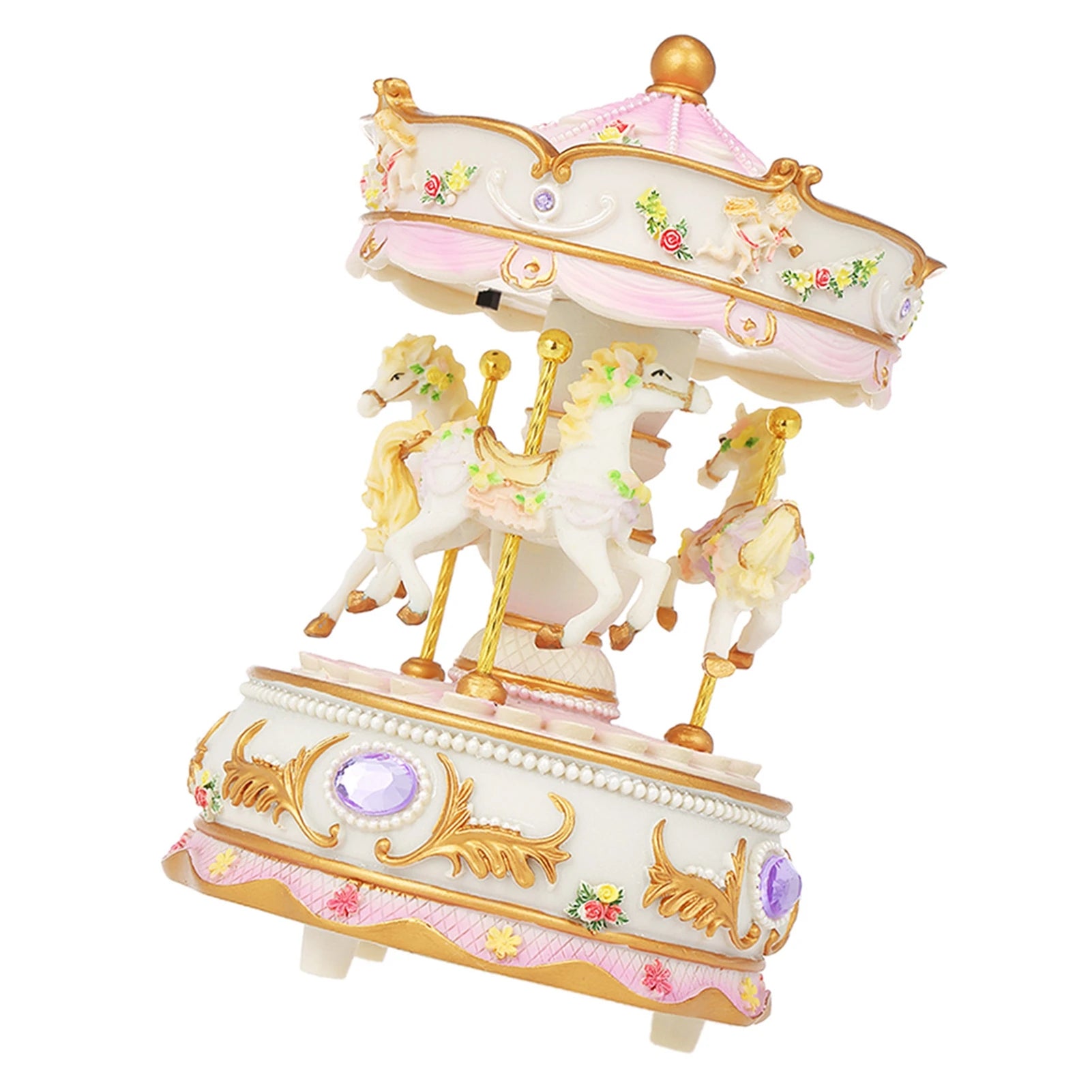 Karussell Spieluhr – LED Harz 17x10.5cm