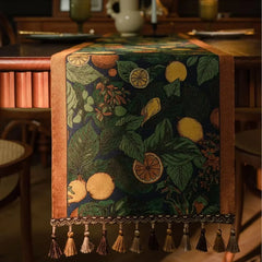 Pflanzen-Tischläufer – Jacquard Design – Verschiedene Grössen