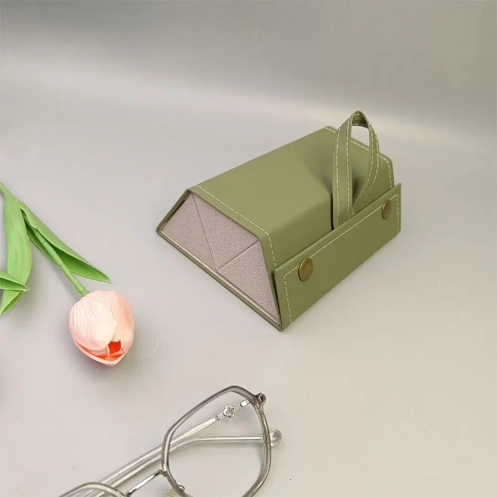 Faltbarer Brillenorganizer – PU Leder – Multi-Steckplätze